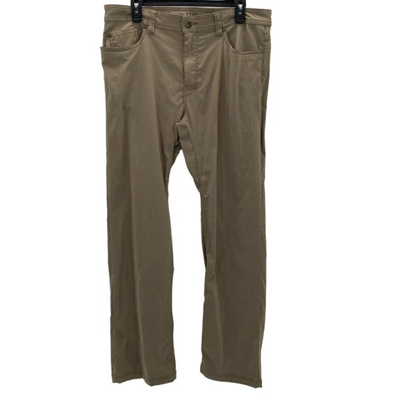 Prana Slim Fit Tan Pants Men's Size 36 - Picture 1 of 10